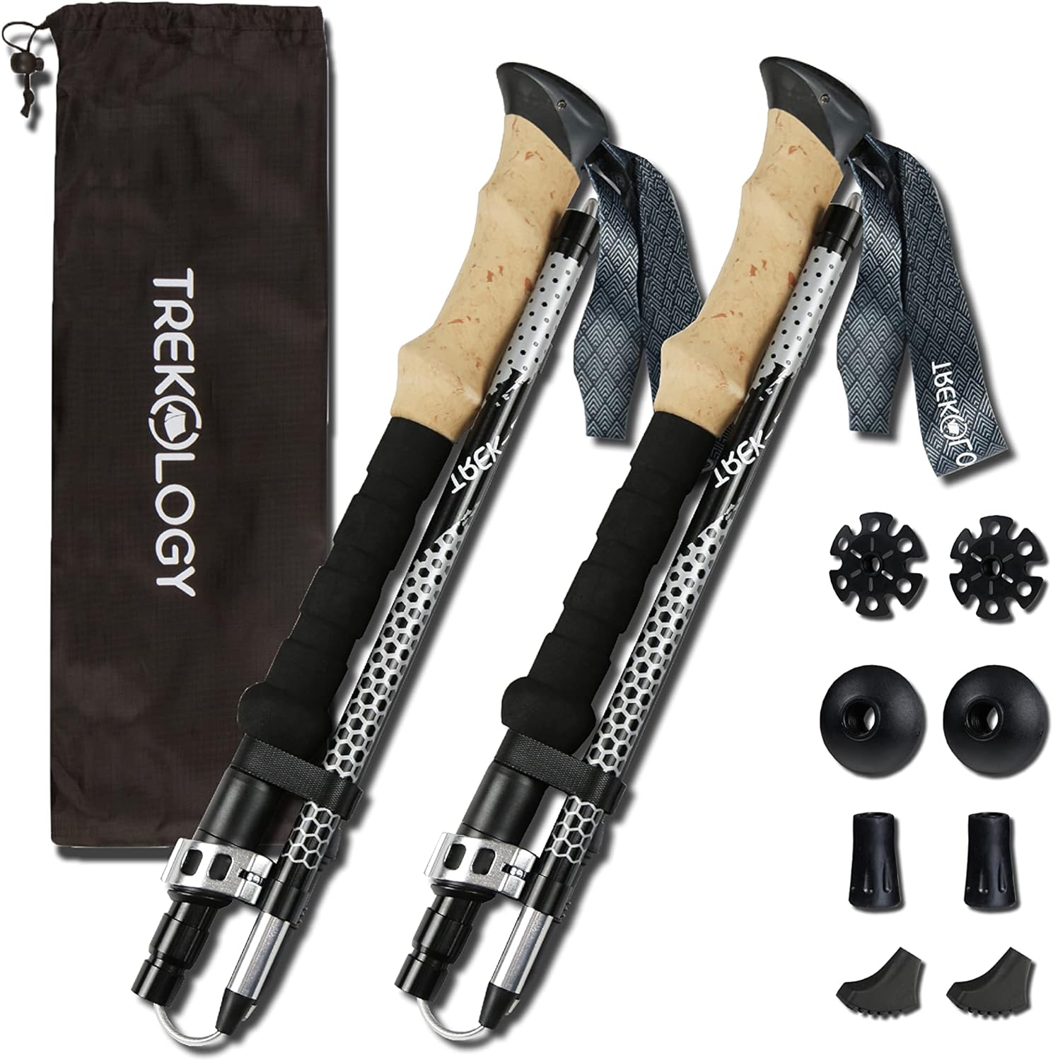 Trekology Trek-Z Collapsible Hiking & Trekking Poles – Balance Support for Seniors, Women, and Men, 2pc Per Set